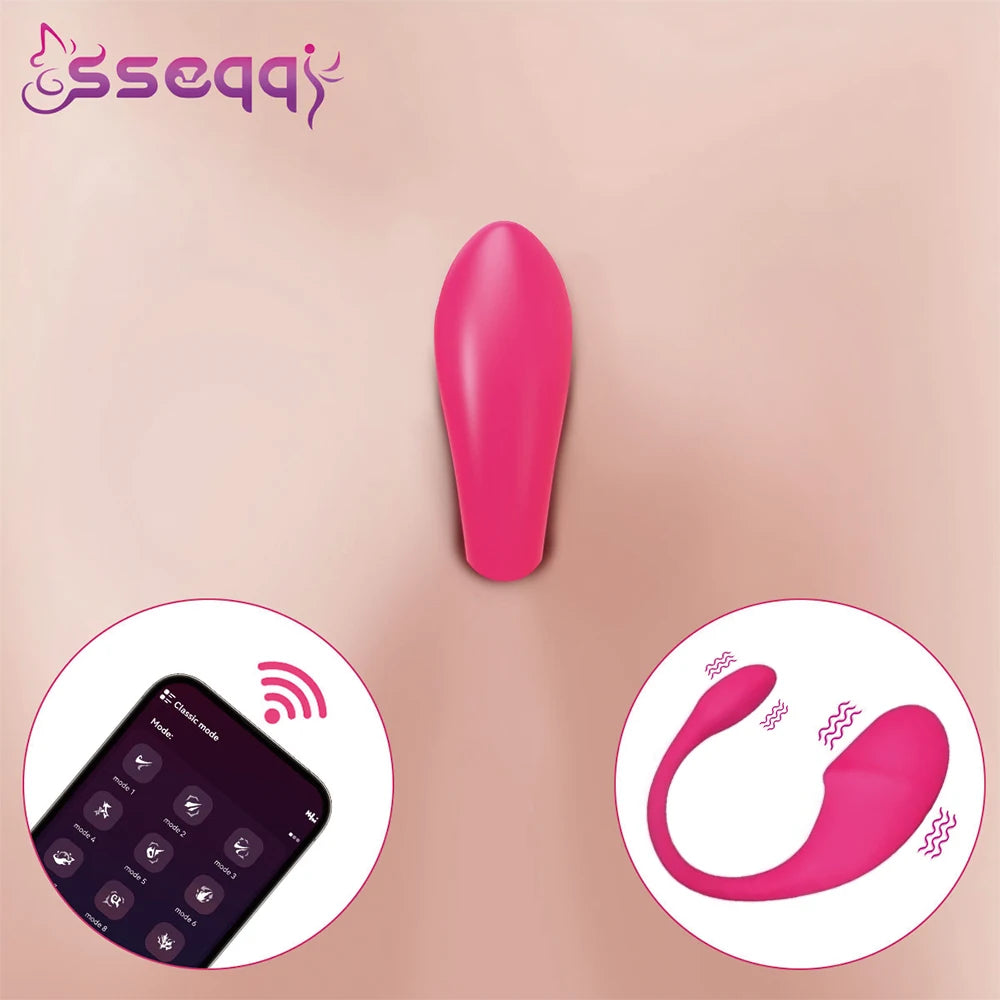 Wireless Bluetooth Vibrator for Women APP Remote Control G Spot Massager Lovers Stimulator Female Panties Sex Toys for Adults