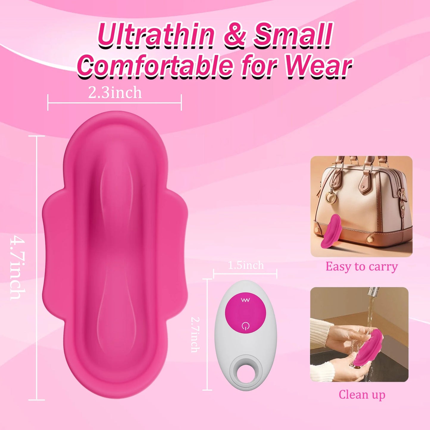 APP Remote Control Vibrator Female Sex Toys Bluetooth Wearable Vibrating Panty Silicone Mini Stimulator Waterproof Adult Toy with 11 Vibrating Modes for Women Couples Pleasure