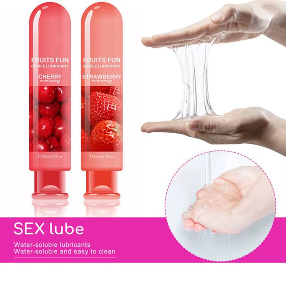 80Ml Adult Sexual Body Smooth Fruity Lubricant Gel Edible Flavor Sex Health Product Perfect to Warm up Sensual Massage Sex Toys