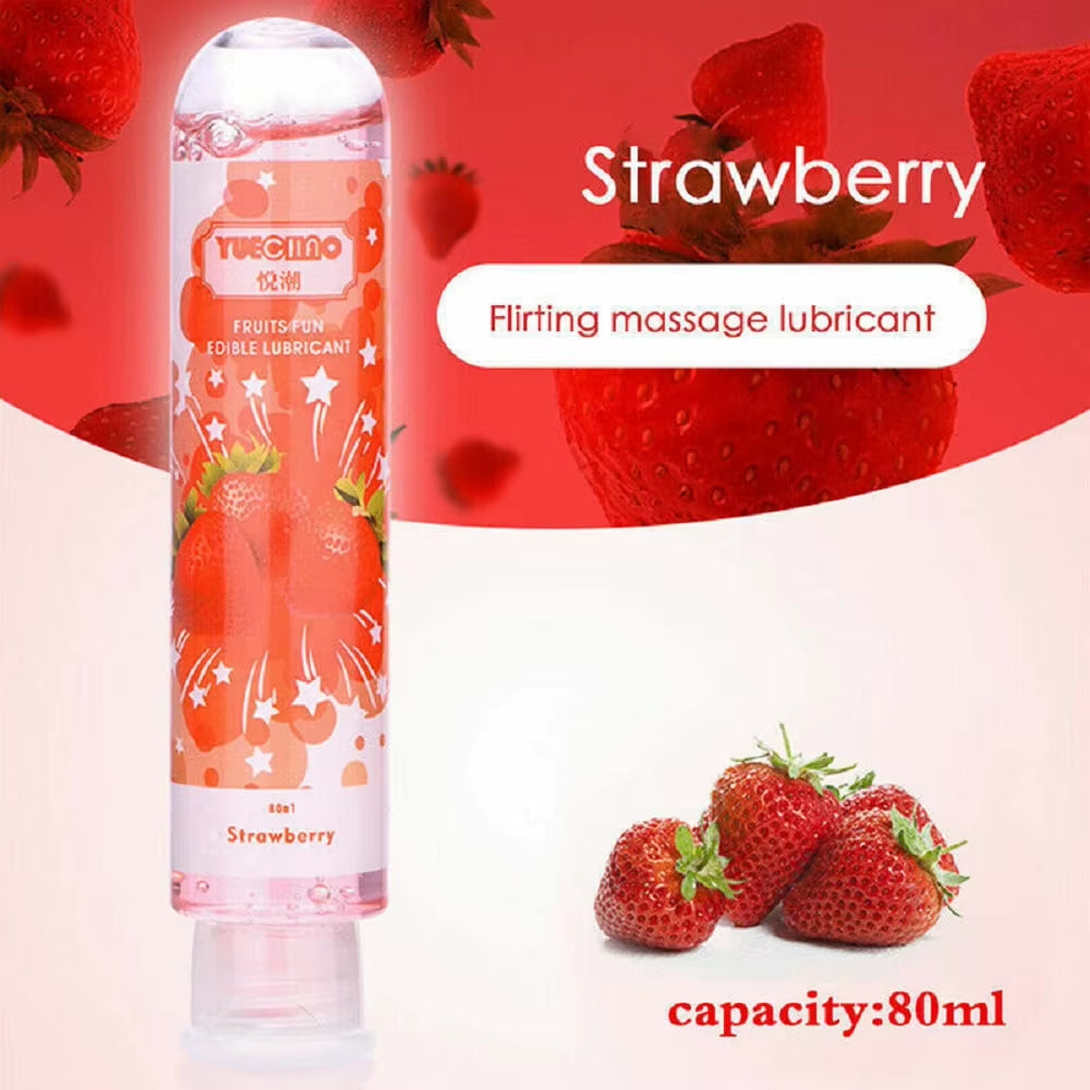 80Ml Adult Sexual Body Smooth Fruity Lubricant Gel Edible Flavor Sex Health Product Perfect to Warm up Sensual Massage Sex Toys