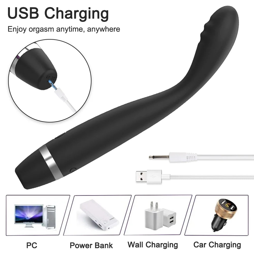 Wireless Rechargeable G Spot Vibrator Sex Toys for Women Black