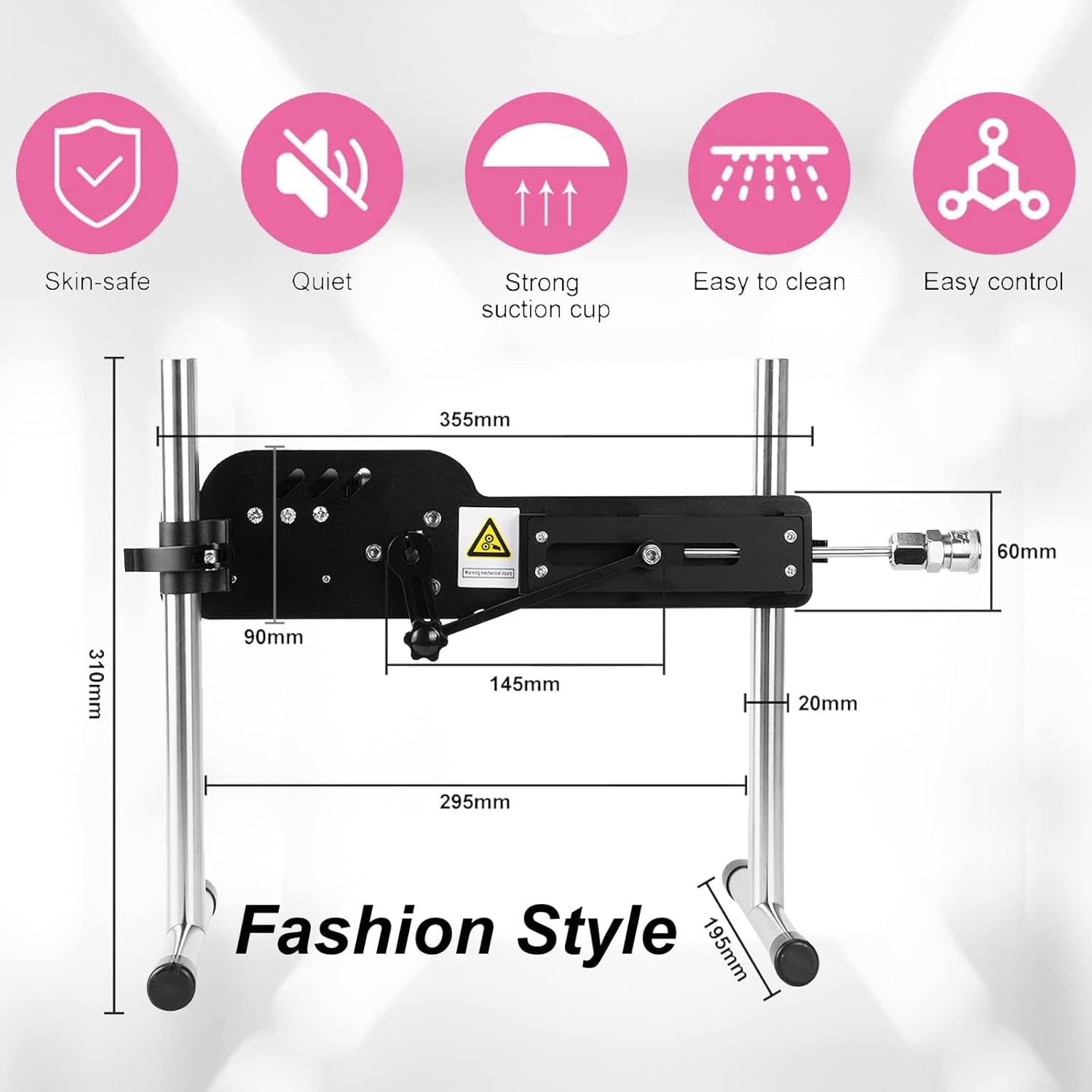 Sex Machine App/Remote Control Automatic and Adjustable Adult Sex Toys with Quick Air Connector Thrusting Sex Love Machine with 3 Attachments