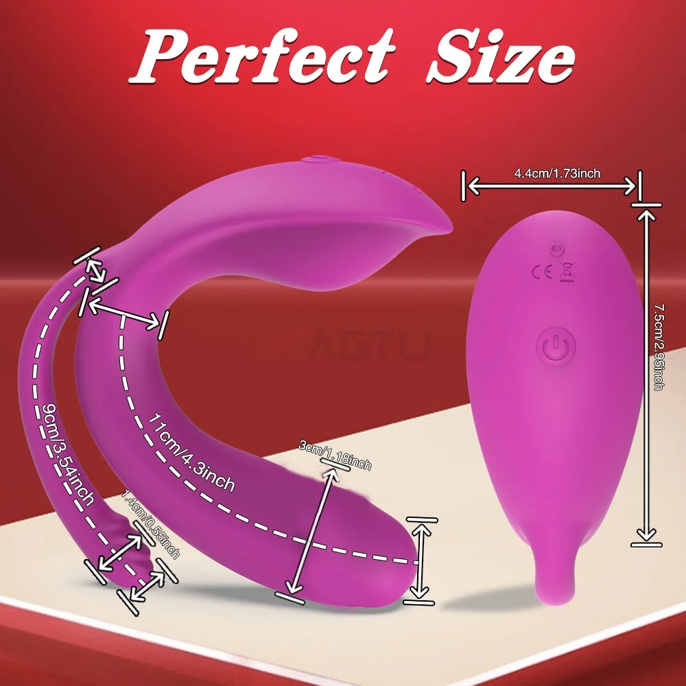 Wearable Panty Vibrator APP Remote Control Vibrator Sex Toys for Woman Red