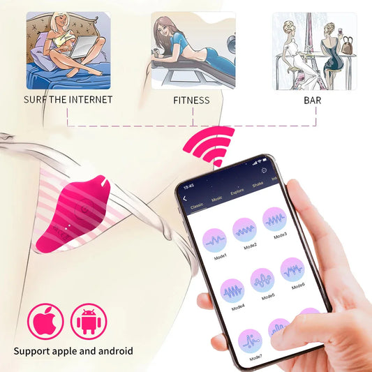 2023New App Wireless Remote Control Wearable Vibrator Female Multi-Frequency Adult Massage Sex Toys for Women Bluetooth Vibrator