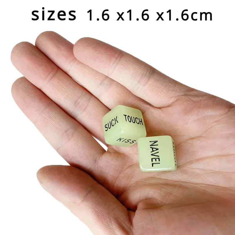 Luminous Engraved Dice Entertainment Innovative Dice Fun Cube Dice Game Suitable for Bar KTV Decorative Crafts Gift Party Favors