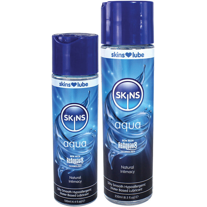 Skins Aqua Silky Smooth Water Based Lubricant - Select Size