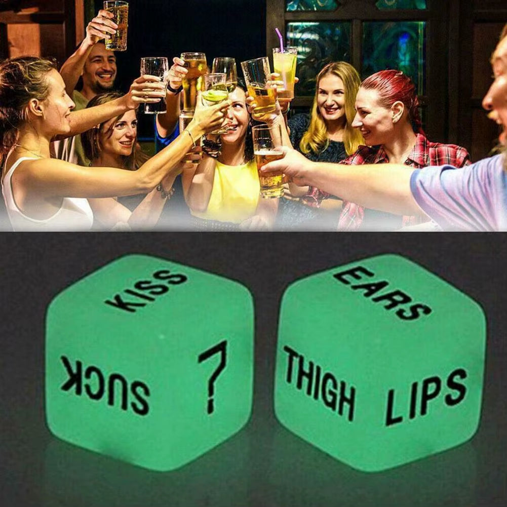 Luminous Engraved Dice Entertainment Innovative Dice Fun Cube Dice Game Suitable for Bar KTV Decorative Crafts Gift Party Favors